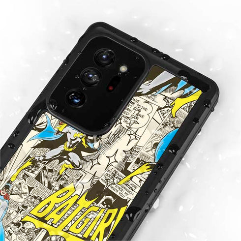 DC Comics Batman Batgirl Vintage Action pose pattern Galaxy Note20 Ultra 5G Waterproof Case